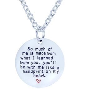 New So Much Of Me Is Made From What I Learned Stainless Steel Gift Necklace